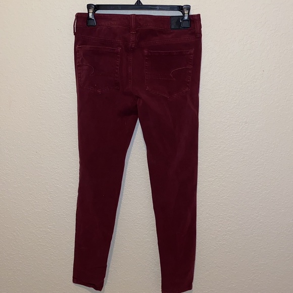 Maroon American Eagle Jeggings - Picture 2 of 6